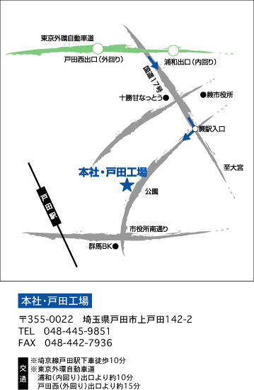 戸田工場地図